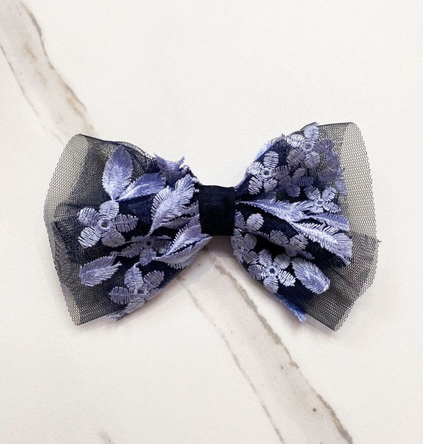 Rebecca Embroidered Hair Bow